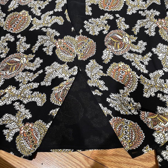 Reformation Womens Talia Top Blouse Size Medium M Paisley Print Keyhole Back EUC - Picture 7 of 16